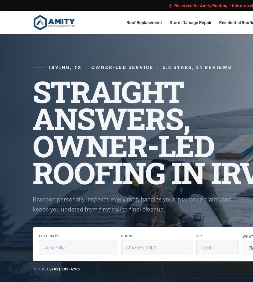 Amity Roofing Drop
