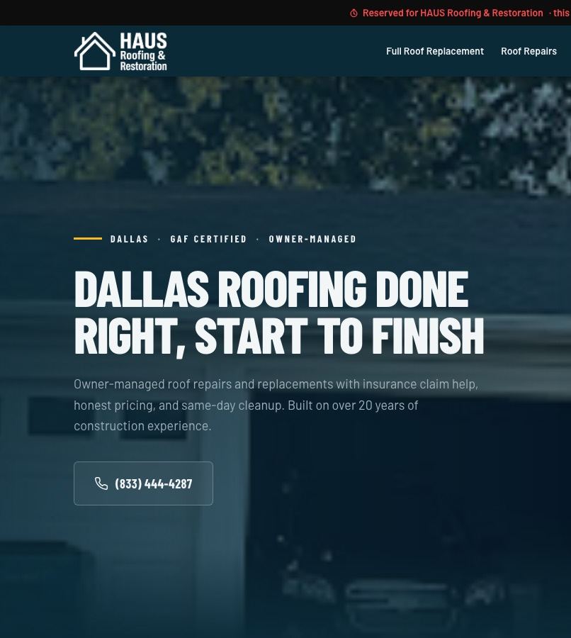 HAUS Roofing Drop